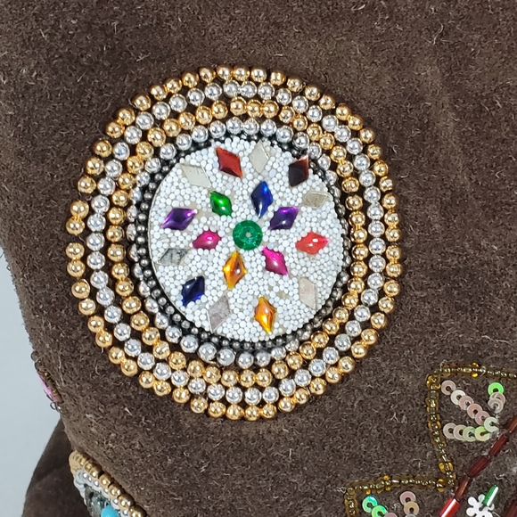 Dark Brown Suede Fuzzy Suede Leather Shoulder Handbag Hobo Boho Hippy Chic Zip - Picture 10 of 16